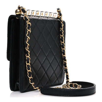 Chanel Lambskin Quilted Chic Pearls Flap Black 3 of 10