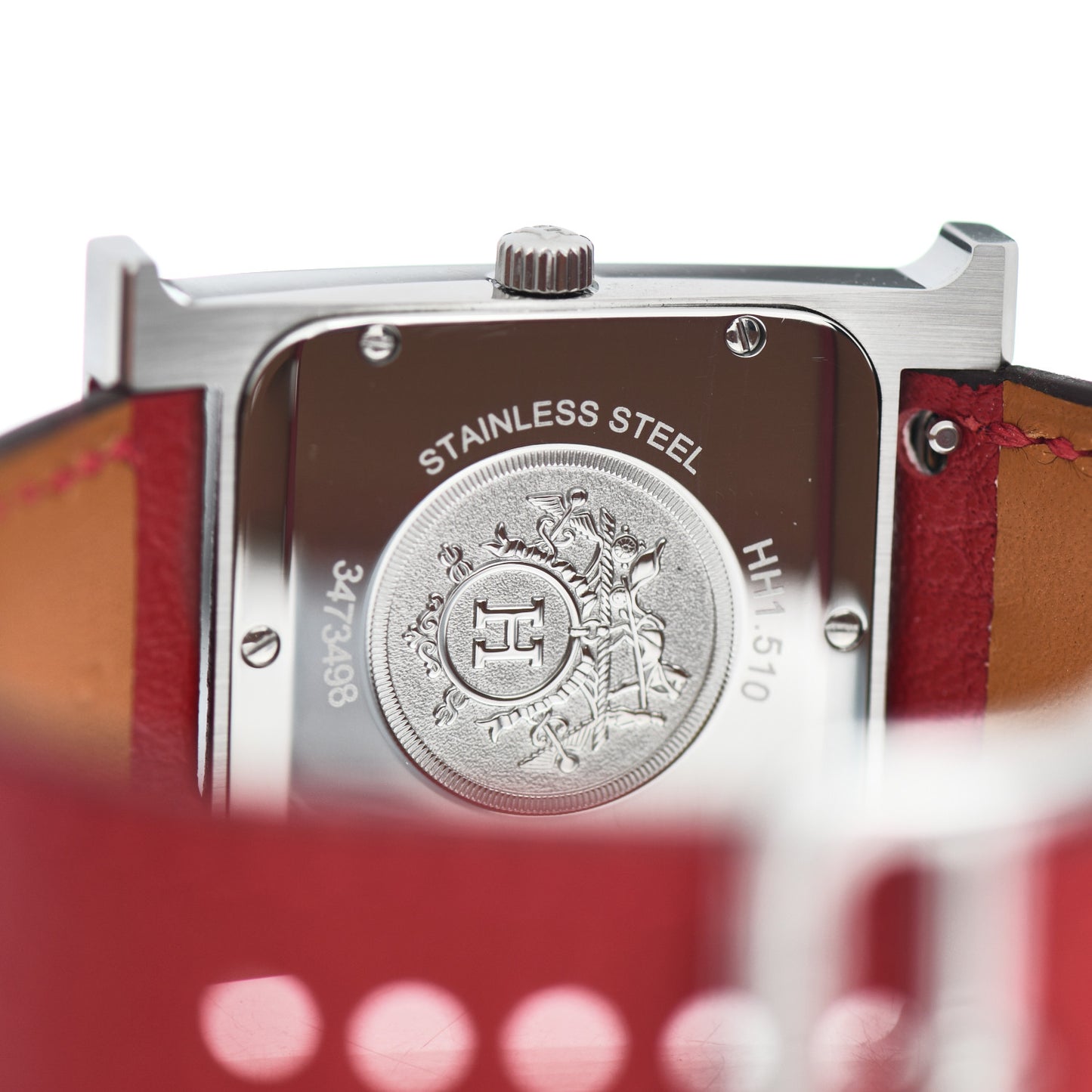 Stainless Steel Courchevel Diamond Mother of Pearl 26mm Heure H Hour Quartz Watch Rouge