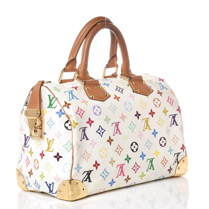 Louis Vuitton Monogram Multicolor Speedy 30 White 3 of 14