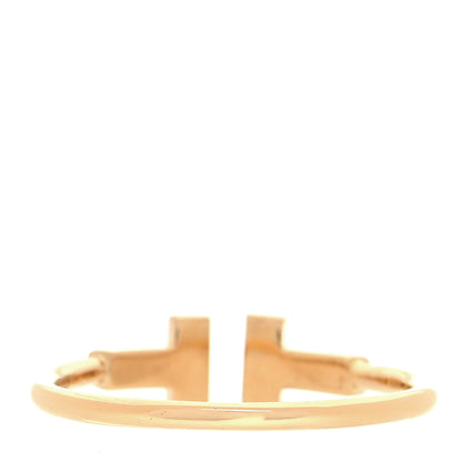 Tiffany 18K Yellow Gold Diamond T Wire Ring 61 9.5 3 of 5