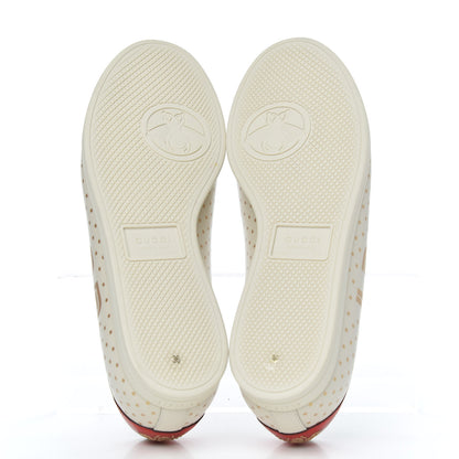 Gucci X SEGA Calfskin GUCCY Stars Womens Falacer Sneakers 36 White 4 of 9