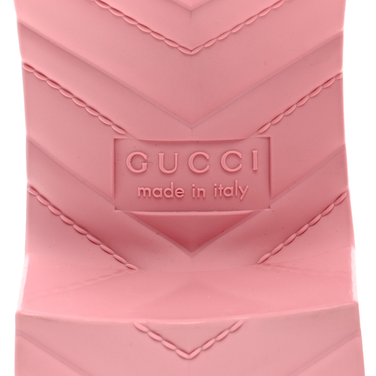 Rubber Gucci Logo Womens Platform 20/60mm Slide Sandals 40 Wild Rose