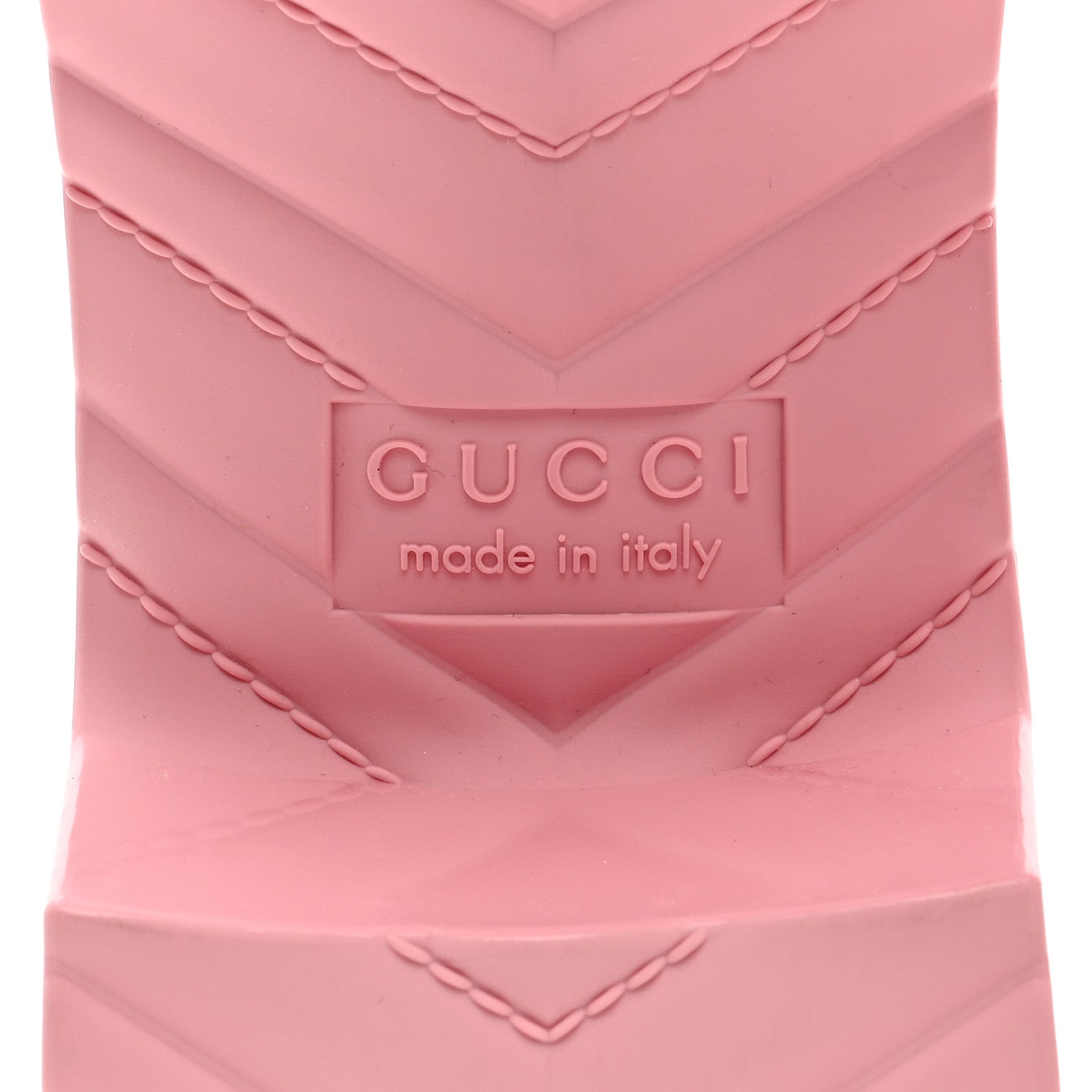 Gucci Rubber Gucci Logo Womens Platform 20/60mm Slide Sandals 40 Wild Rose 6 of 8