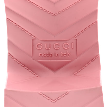 Gucci Rubber Gucci Logo Womens Platform 20/60mm Slide Sandals 40 Wild Rose 6 of 8