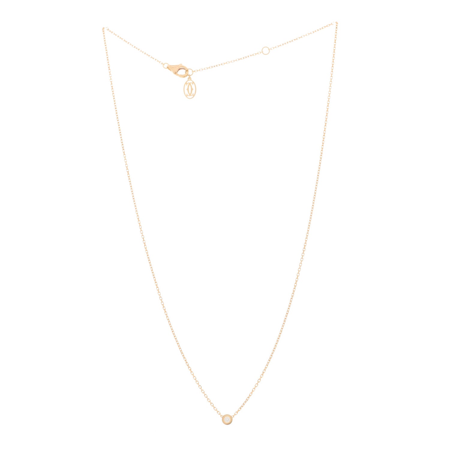 Cartier 18K Pink Gold Diamond XS D'Amour Pendant Necklace 2 of 4