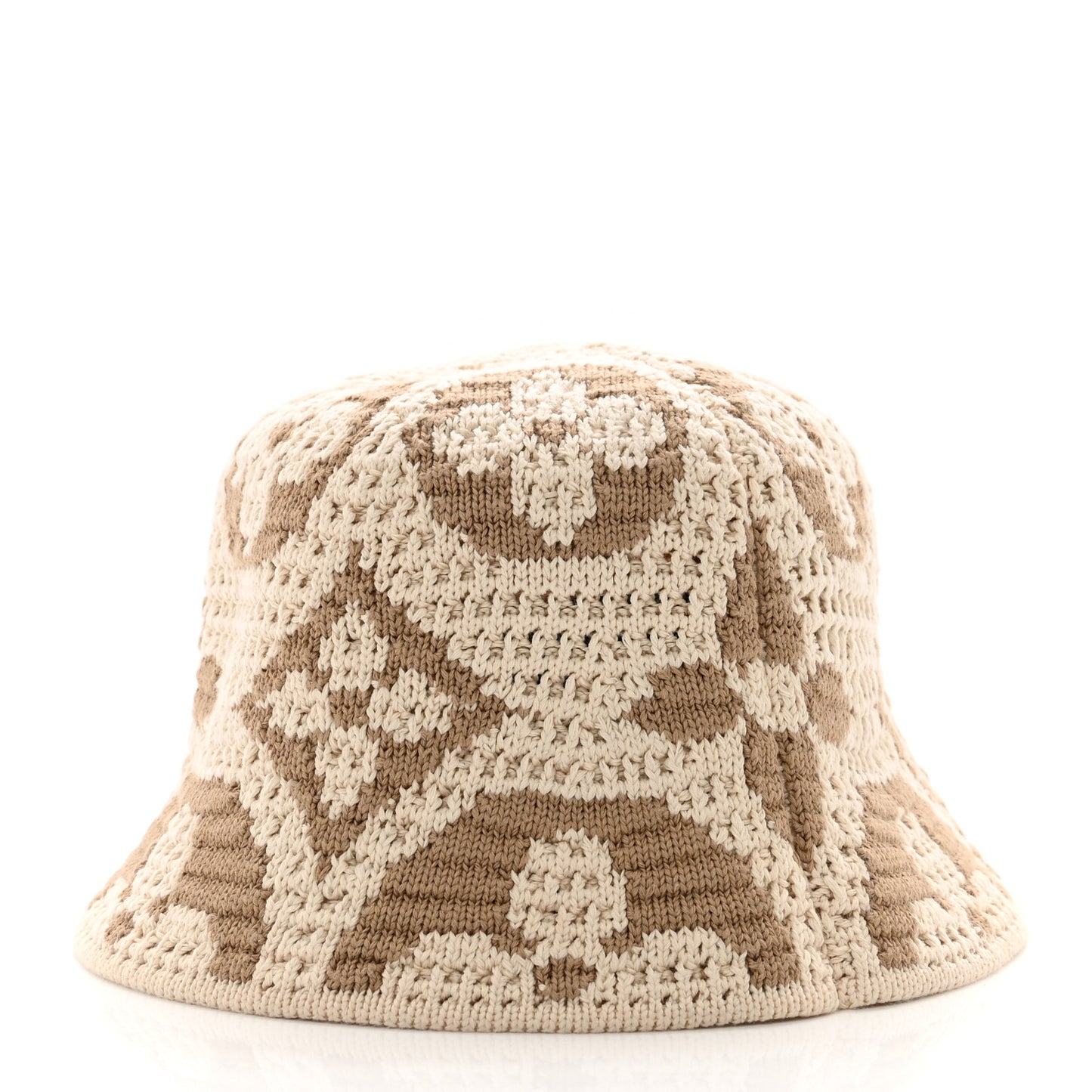 Knit Monogram Flowers LV Seaview Bucket Hat S Beige