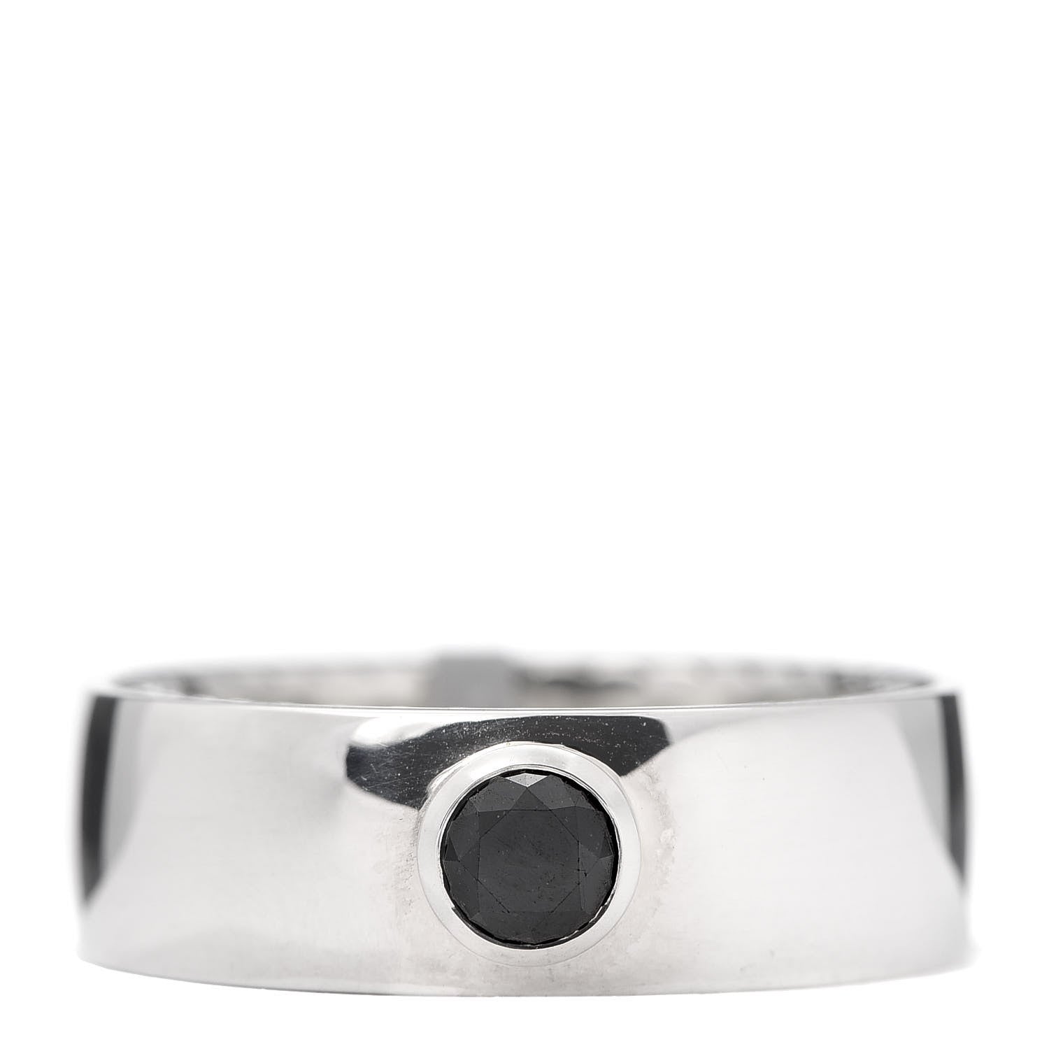 David Yurman Sterling Silver Black Diamond 8mm Streamline Band Ring 65 11 1 of 5