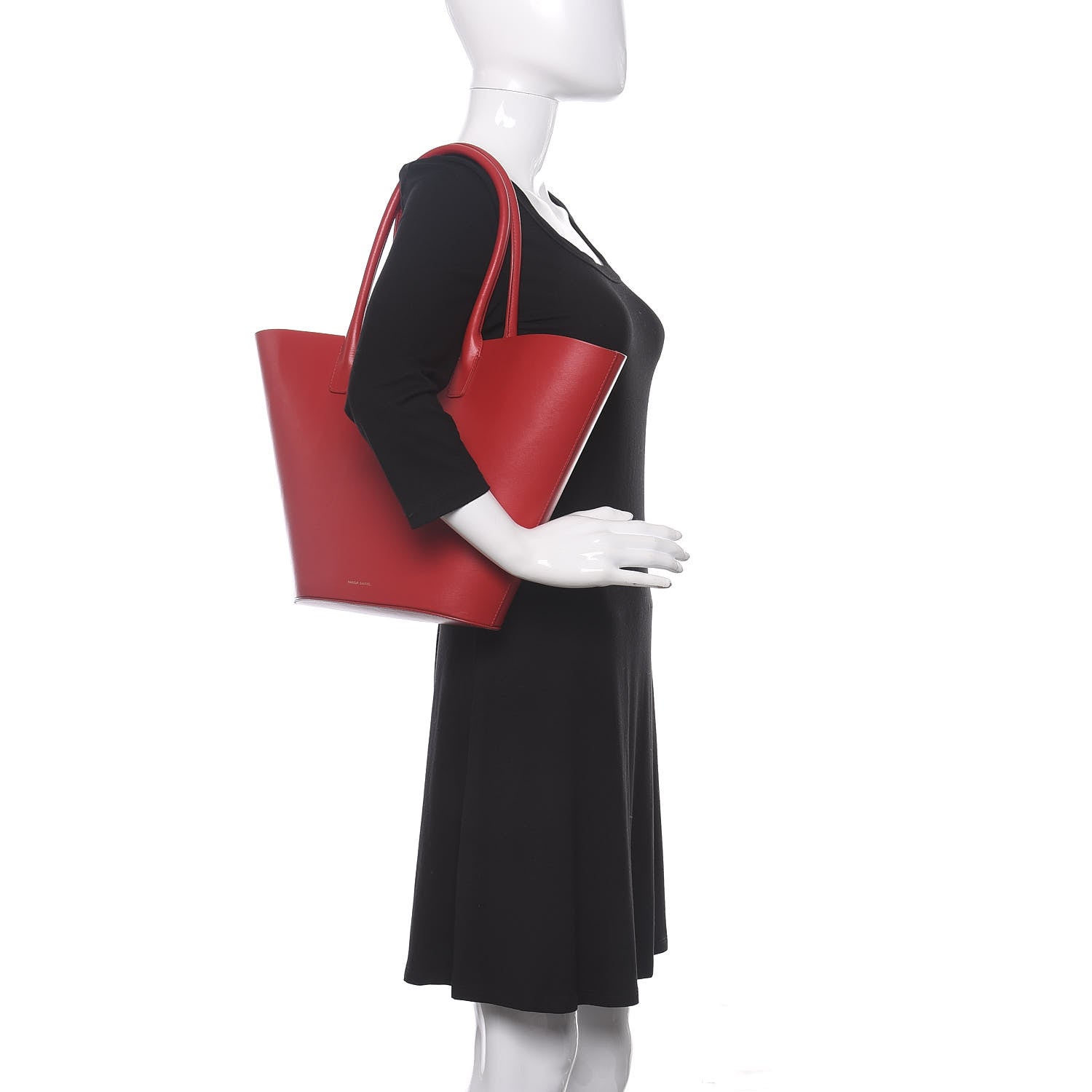 Mansur Gavriel Calfskin Triangle Tote Flamma 2 of 9