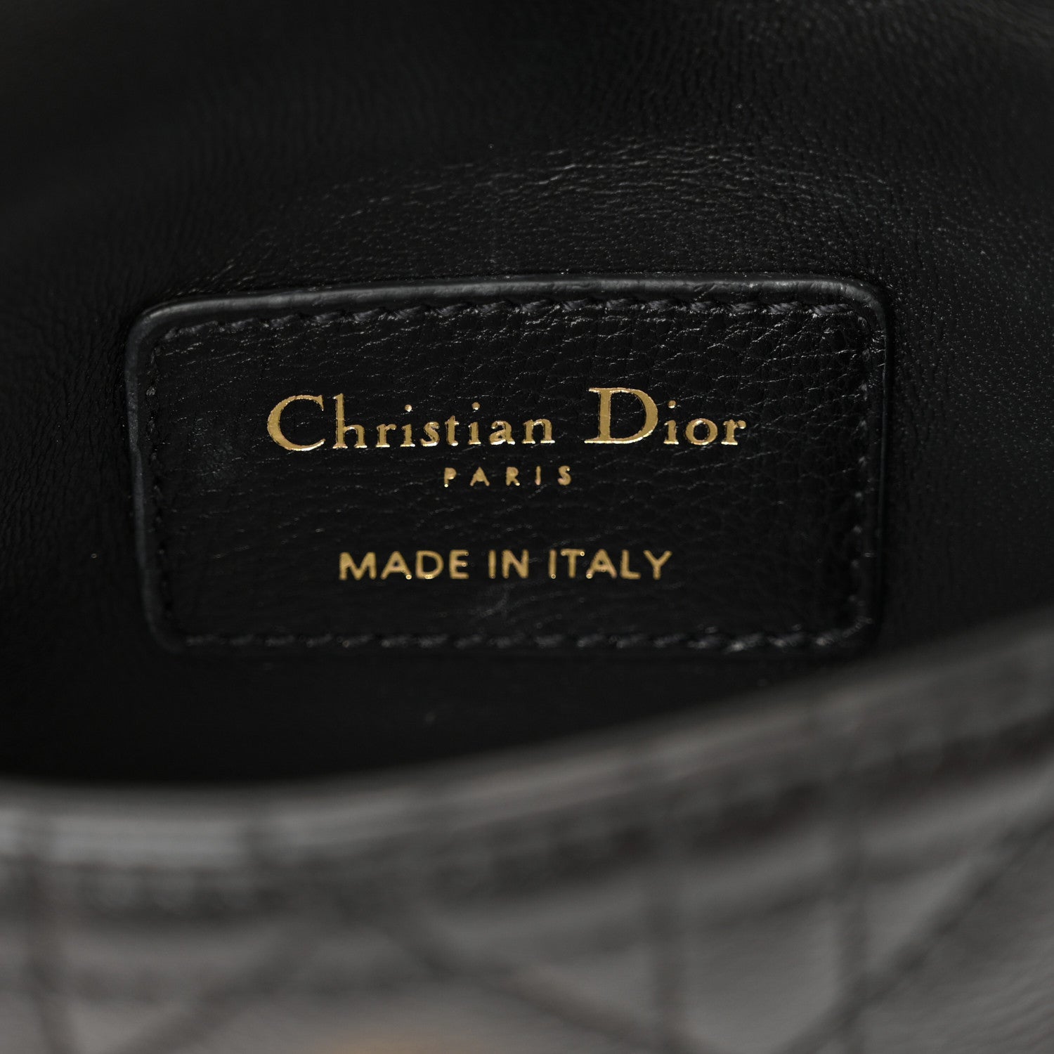 Christian Dior Supple Calfskin Cannage Micro Caro Bag Black 6 of 11