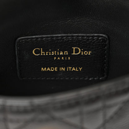 Christian Dior Supple Calfskin Cannage Micro Caro Bag Black 6 of 11