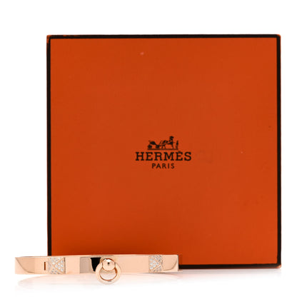 Hermes 18K Rose Gold Diamond PM Collier De Chien Bracelet SH 4 of 4