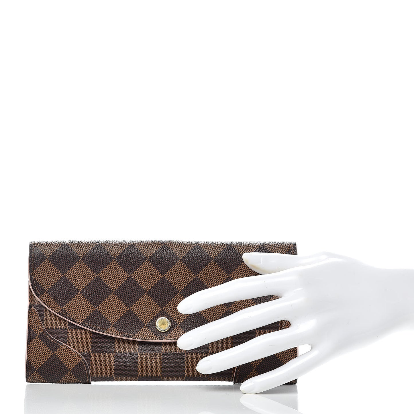 Damier Ebene Caissa Wallet Rose Ballerine