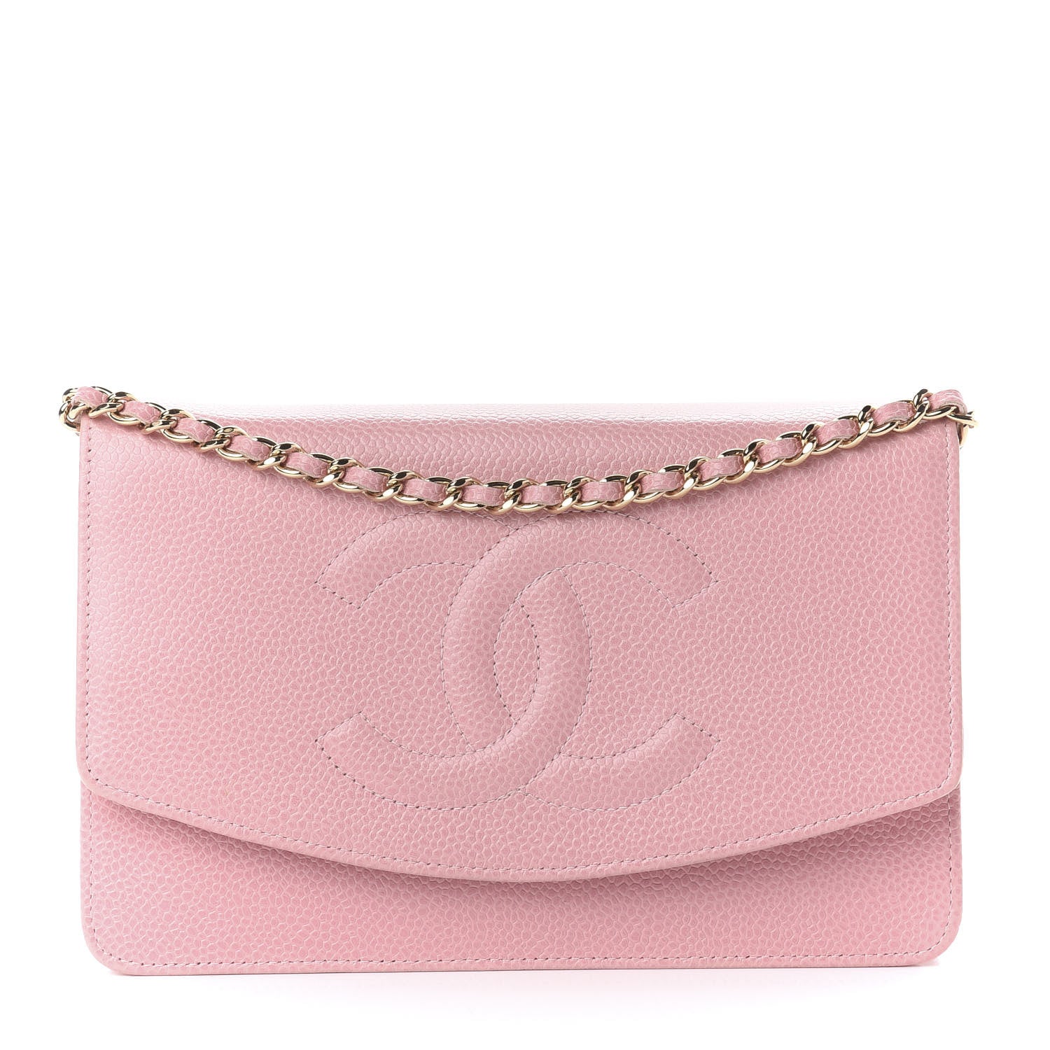 Chanel Caviar Timeless CC Wallet On Chain WOC Pink 1 of 15