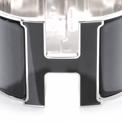 Hermes Enamel Extra Wide Clic Clac H Bracelet PM Black 4 of 6