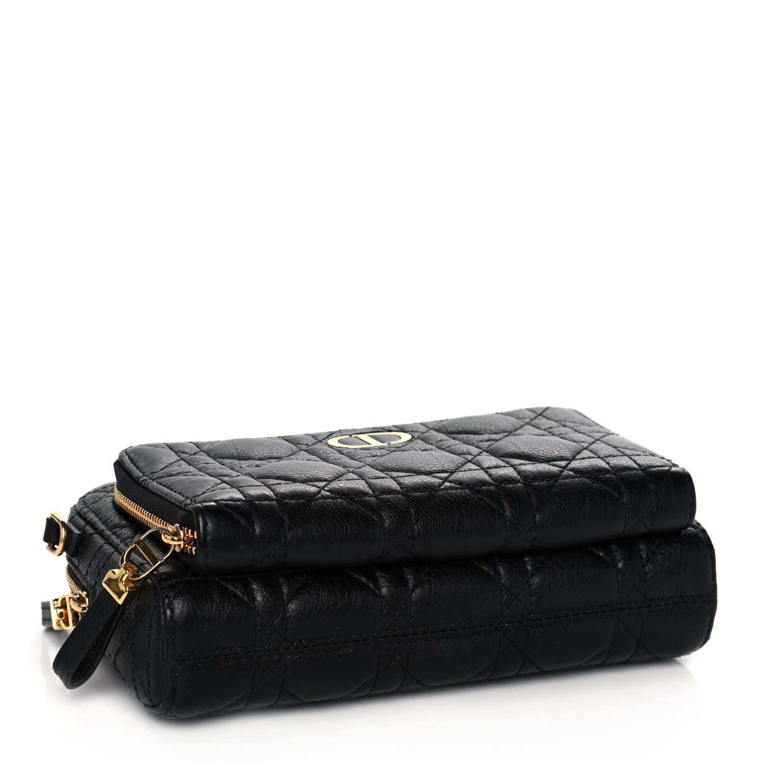 Christian Dior Supple Calfskin Caro Double Pouch Black 4 of 13