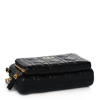 Christian Dior Supple Calfskin Caro Double Pouch Black 4 of 13