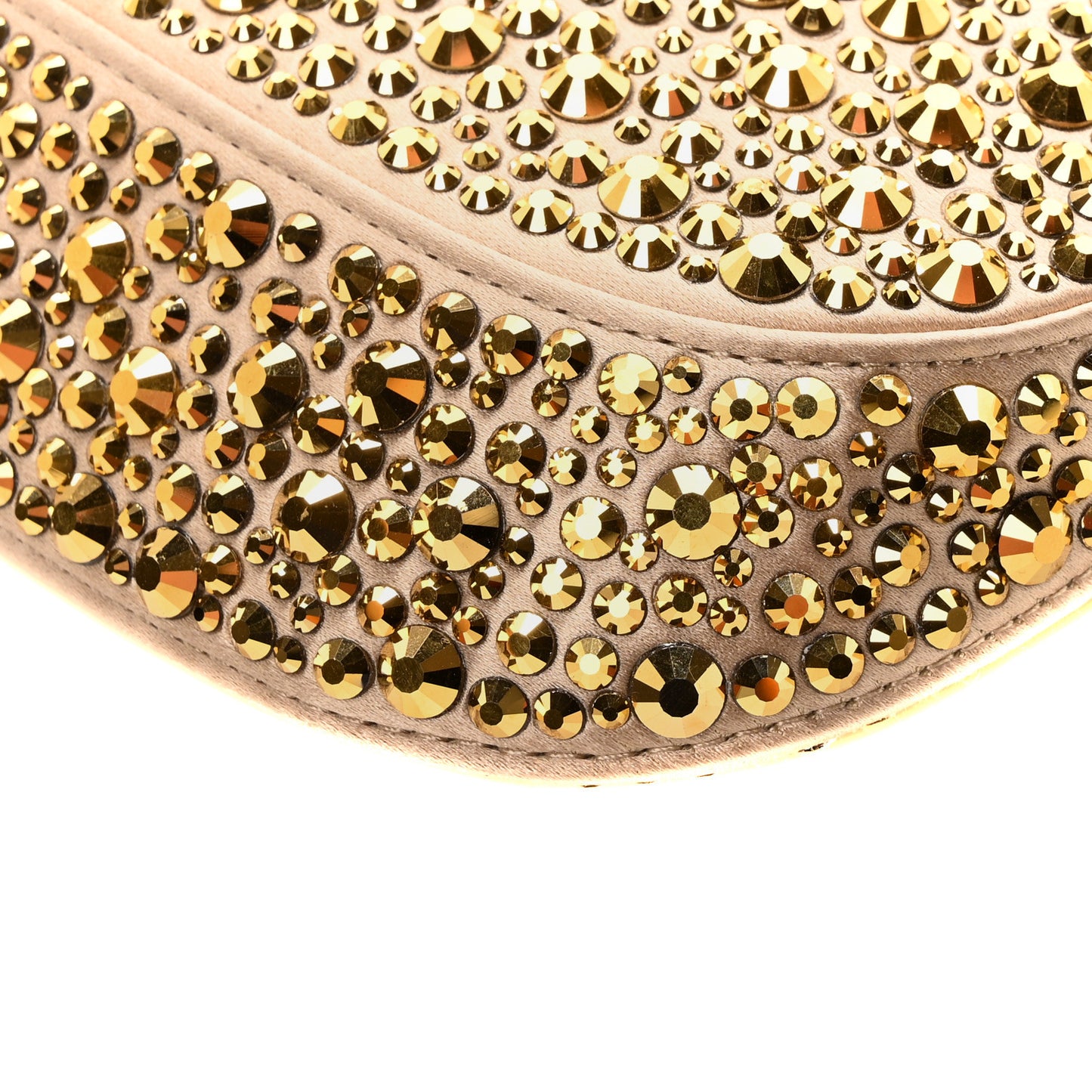 Satin Crystal Cleo Adjustable Strap Shoulder Bag Platino