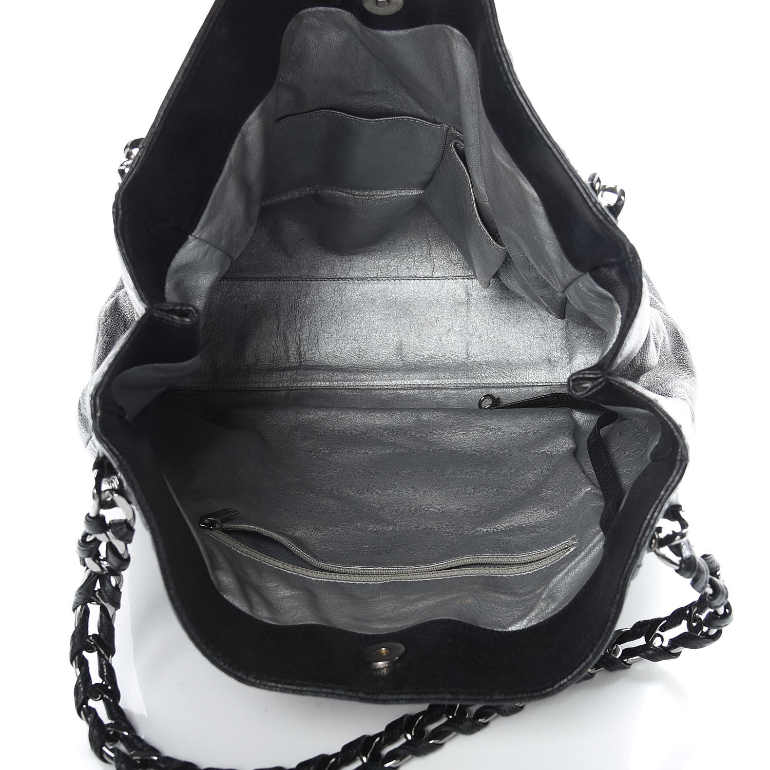Chanel Glazed Caviar Modern Chain Tote Black 5 of 14