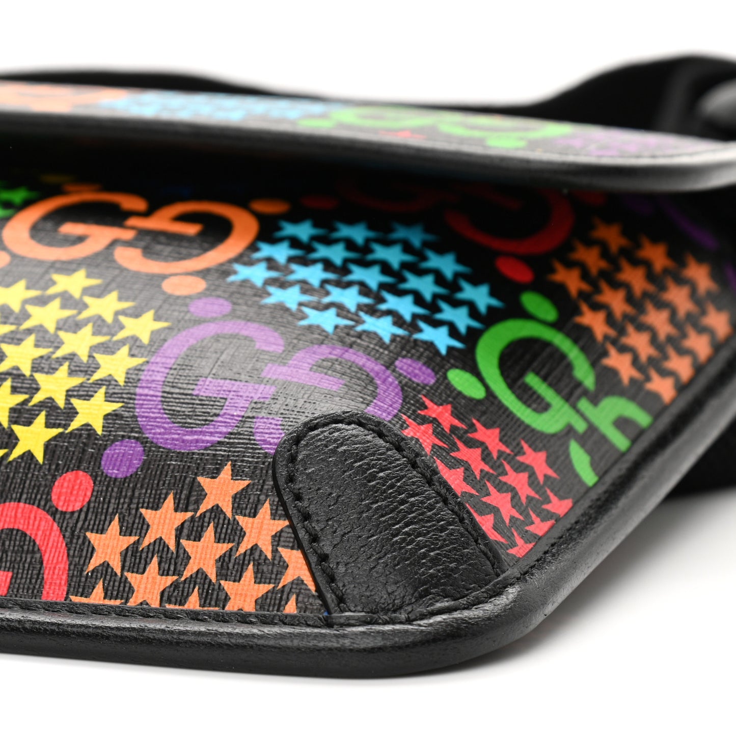 GG Supreme Monogram Psychedelic Slim Belt Bag Black