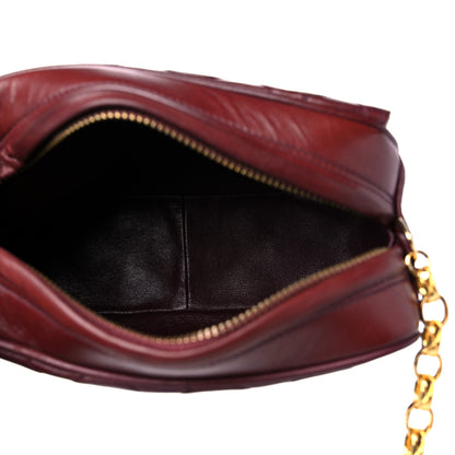 Chanel Lambskin Quilted Tassel CC Camera Case Burgundy 5 of 14