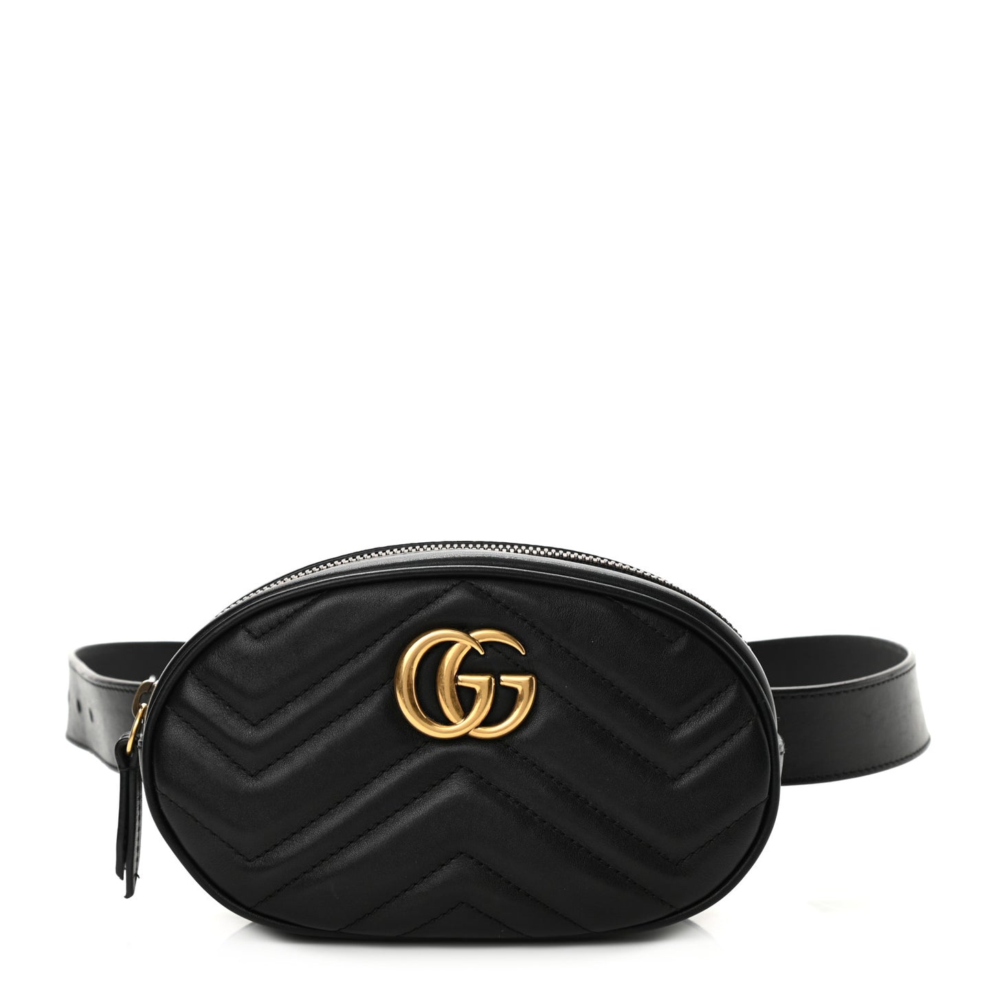 Calfskin Matelasse GG Marmont Belt Bag 75 30 Black