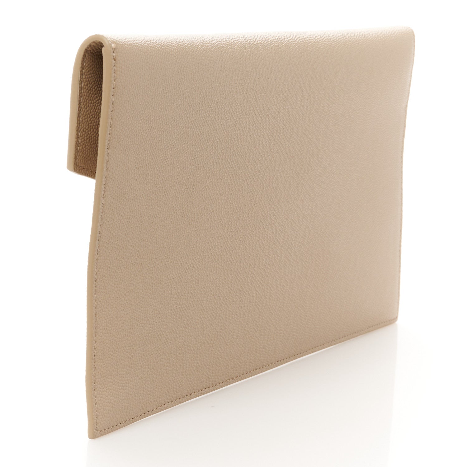Saint Laurent Grain De Poudre Uptown Pouch Dark Beige 3 of 8