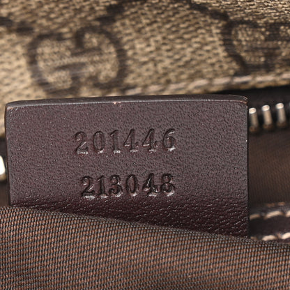 Gucci GG Supreme Monogram Medium Flat Messenger Bag Dark Brown 7 of 10