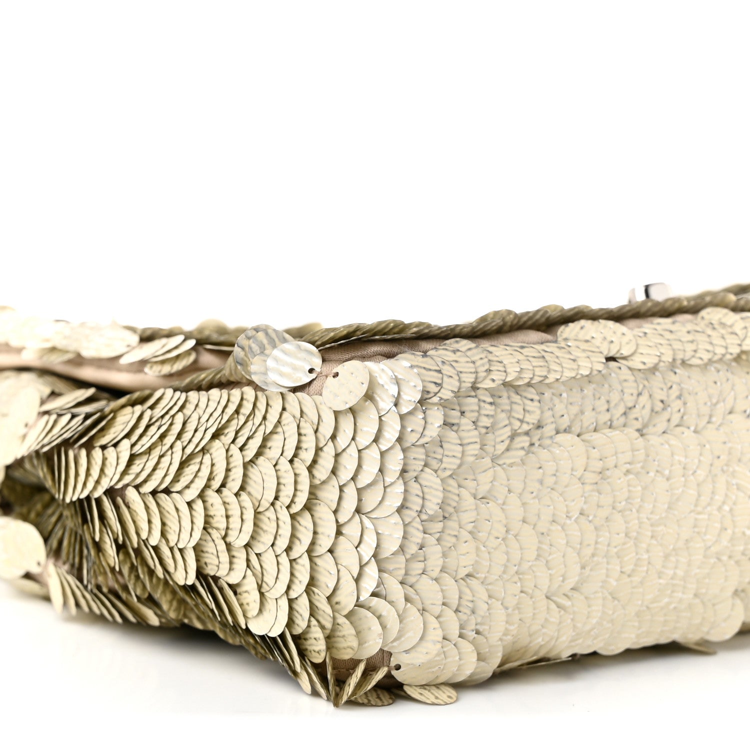 Chanel Sequin Paillette Small Flap Beige 9 of 10