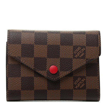 Louis Vuitton Damier Ebene Victorine Wallet Cherry 1 of 7