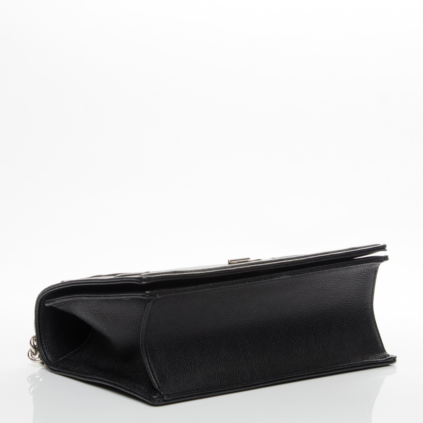Grained Calfskin Medium Diorama Flap Bag Black