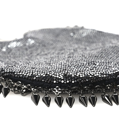 Saint Laurent Satin Mesh Studded Mini Heart Bag Dark Rutenio 9 of 10