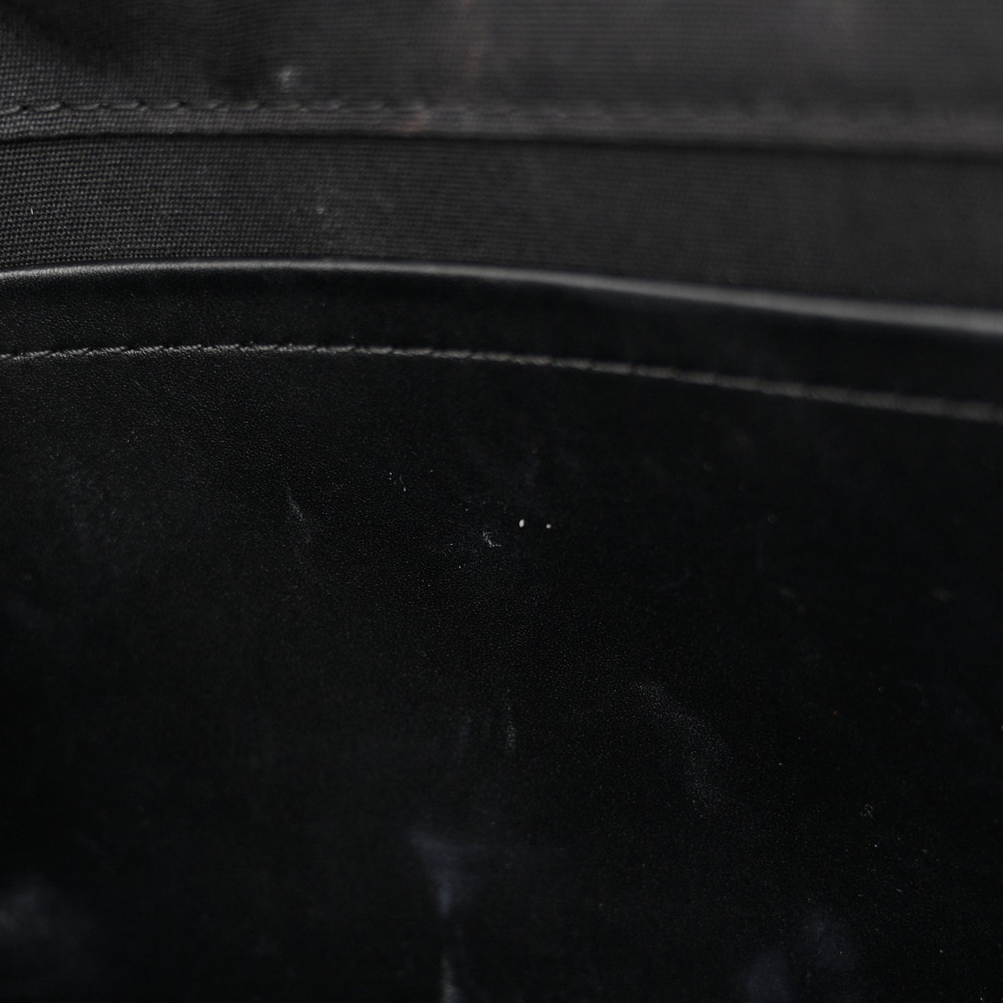 Patent Louise Clutch Black