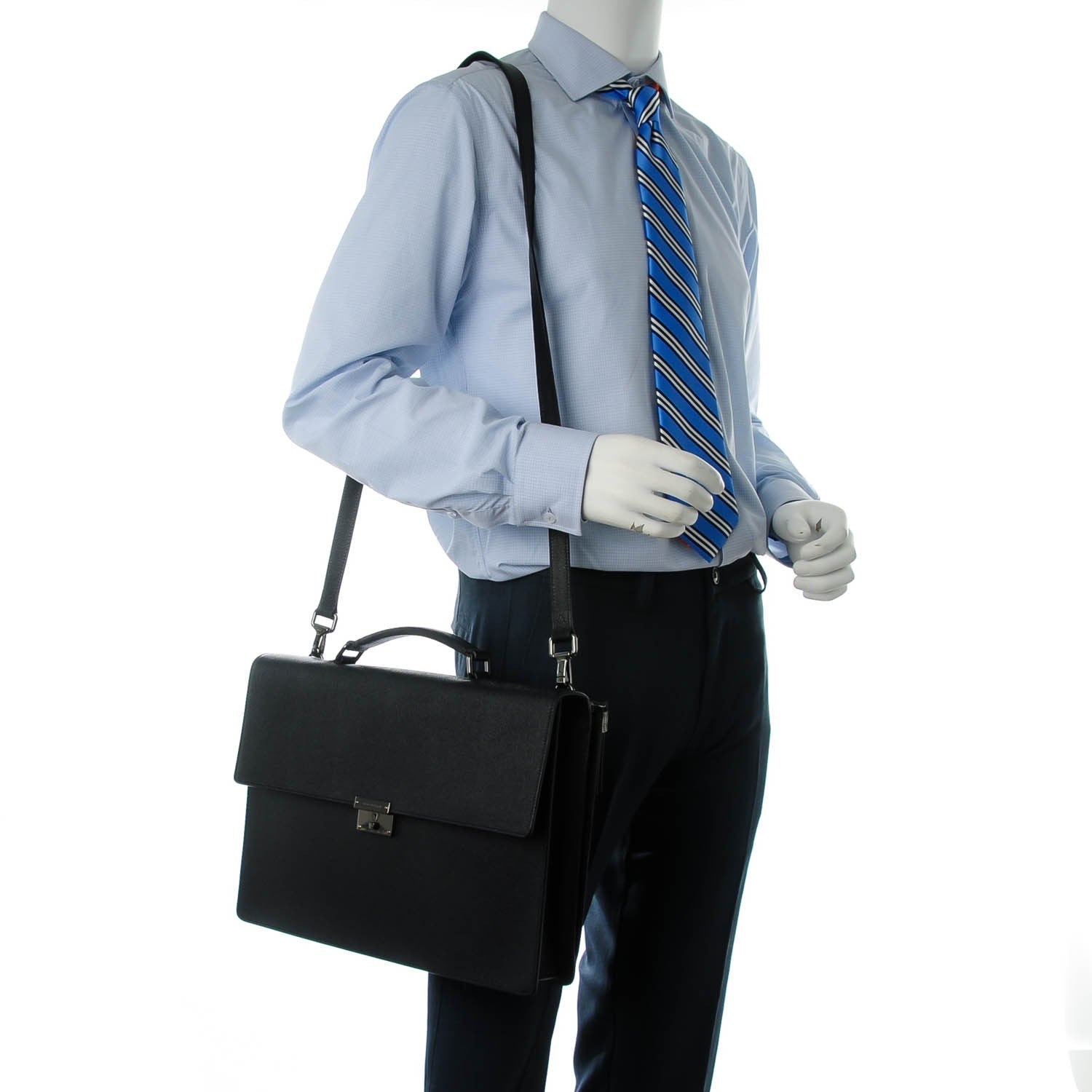 Burberry London Calfskin Cannock Briefcase Black 2 of 7