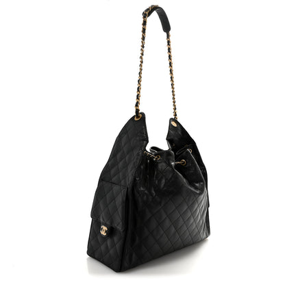 Chanel Caviar Quilted Large Chanel 25 Handbag Black 4 of 11