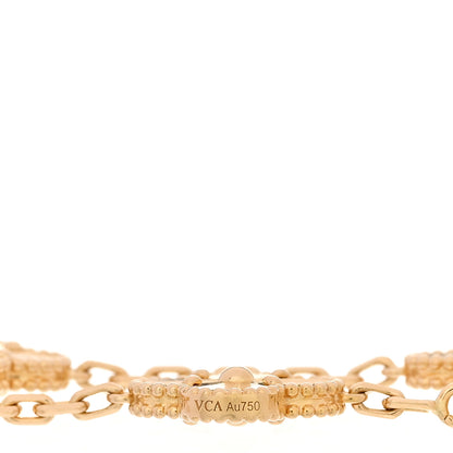 Van Cleef & Arpels 18K Yellow Gold 5 Motifs Guilloche Vintage Alhambra Bracelet 4 of 5