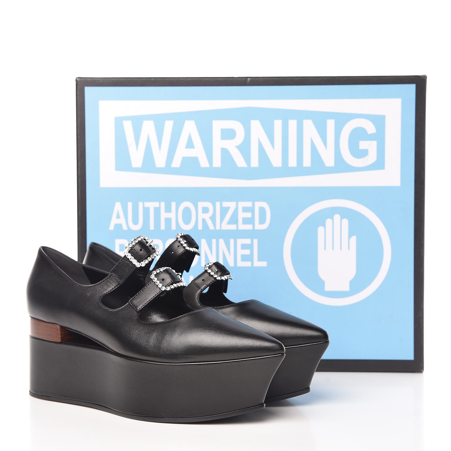 Gucci Nappa Liv Mary Jane Platform Loafers 38 Black 8 of 8