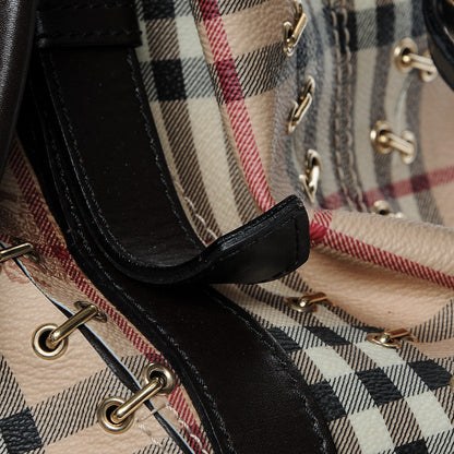 Burberry Haymarket Check Metal Stitch Lowry Dark Brown 8 of 8