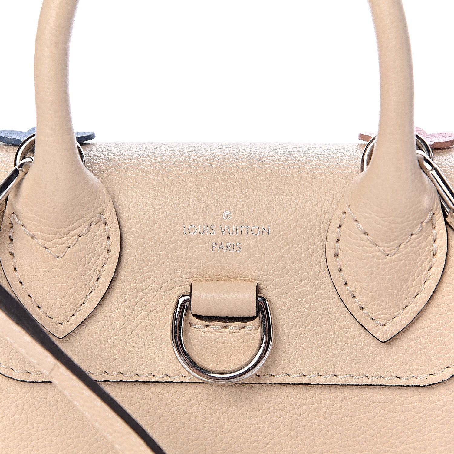 Louis Vuitton Calfskin Flowers Lockme Mini Backpack Creme 8 of 10