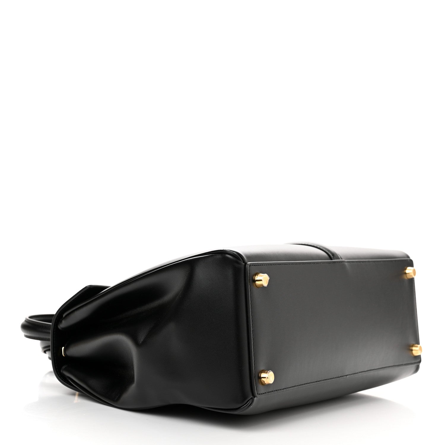 Celine Satinated Calfskin Medium 16 Top Handle Bag Black 4 of 18