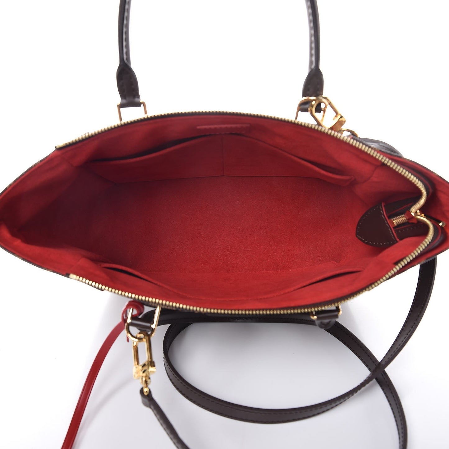 Damier Ebene Caissa Tote PM Cherry