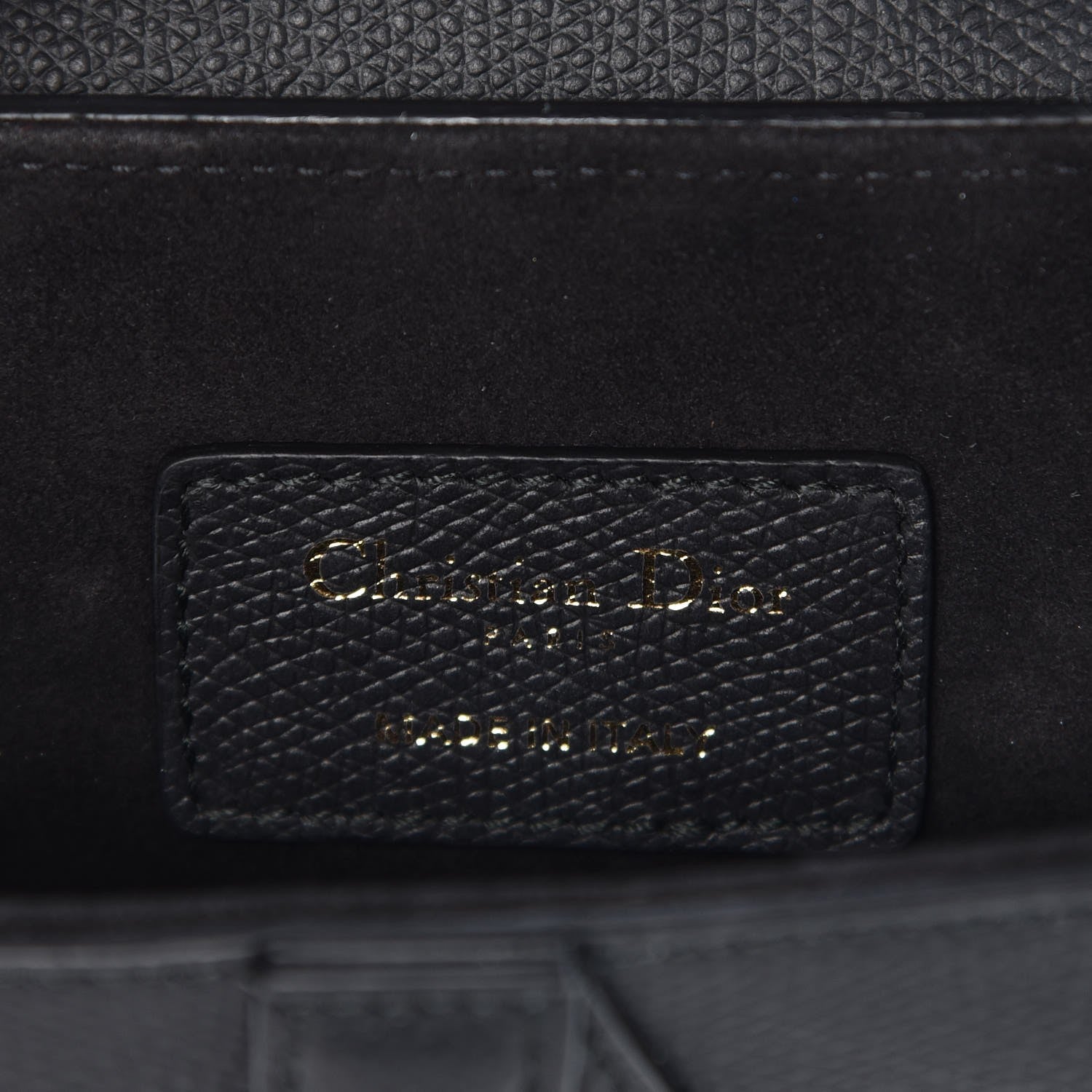 Christian Dior Grained Calfskin Mini Saddle Bag Black 6 of 7
