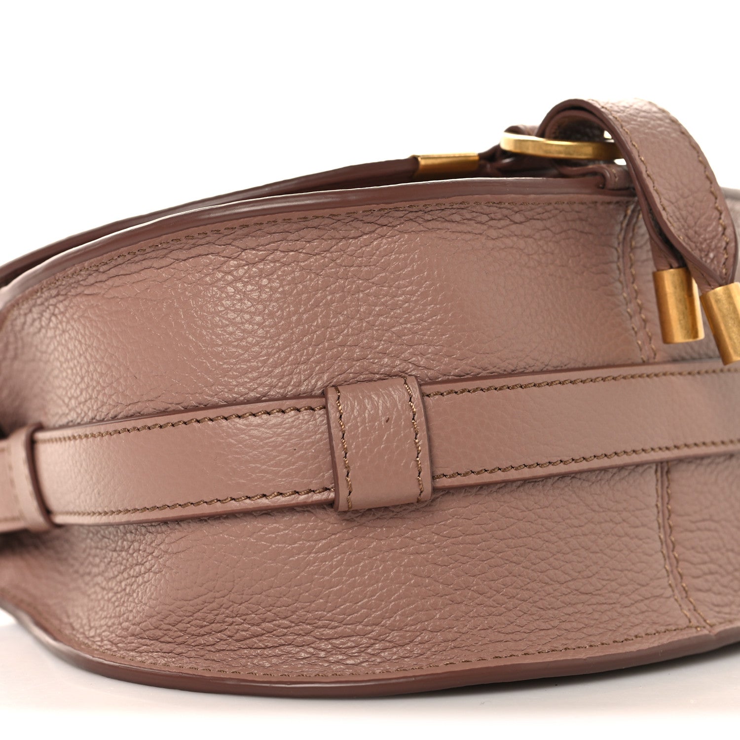 Chloe Grained Calfskin Small Marcie Saddle Bag Woodrose 8 of 9