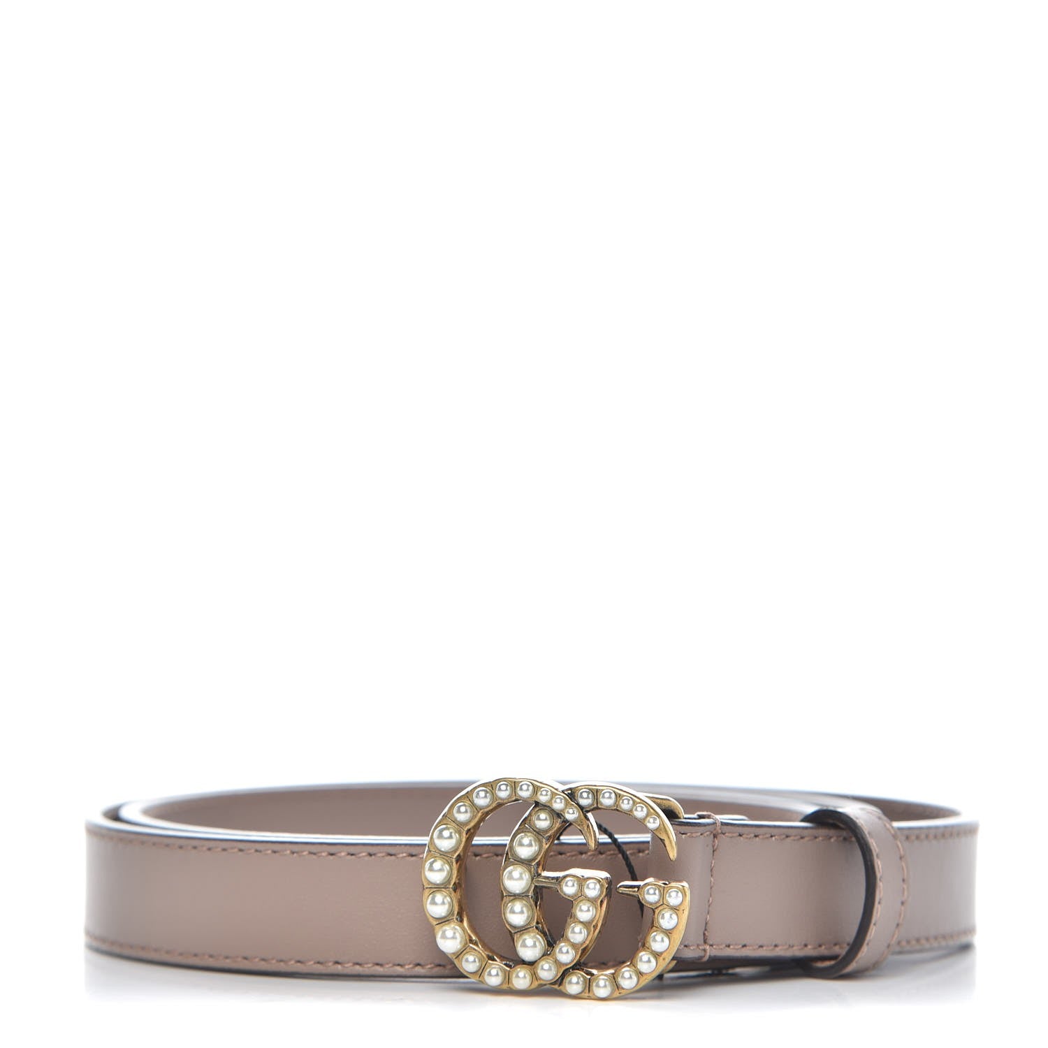 Gucci Calfskin Pearl Double G 20mm Belt 85 34 Porcelain Rose 1 of 7