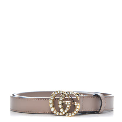 Gucci Calfskin Pearl Double G 20mm Belt 85 34 Porcelain Rose 1 of 7