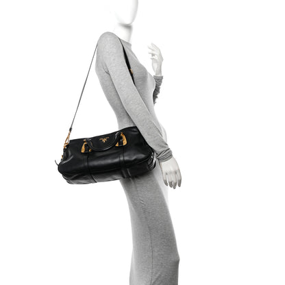 Prada Soft Calf Shopping Satchel Black 2 of 12