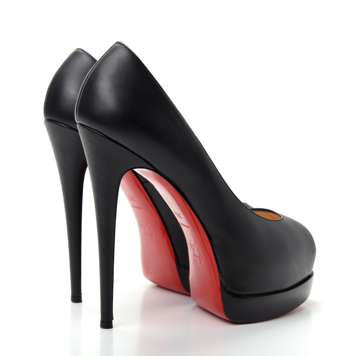 Christian Louboutin Calfskin Palais Royal Trepointe 140 Pumps 39.5 Black 4 of 10