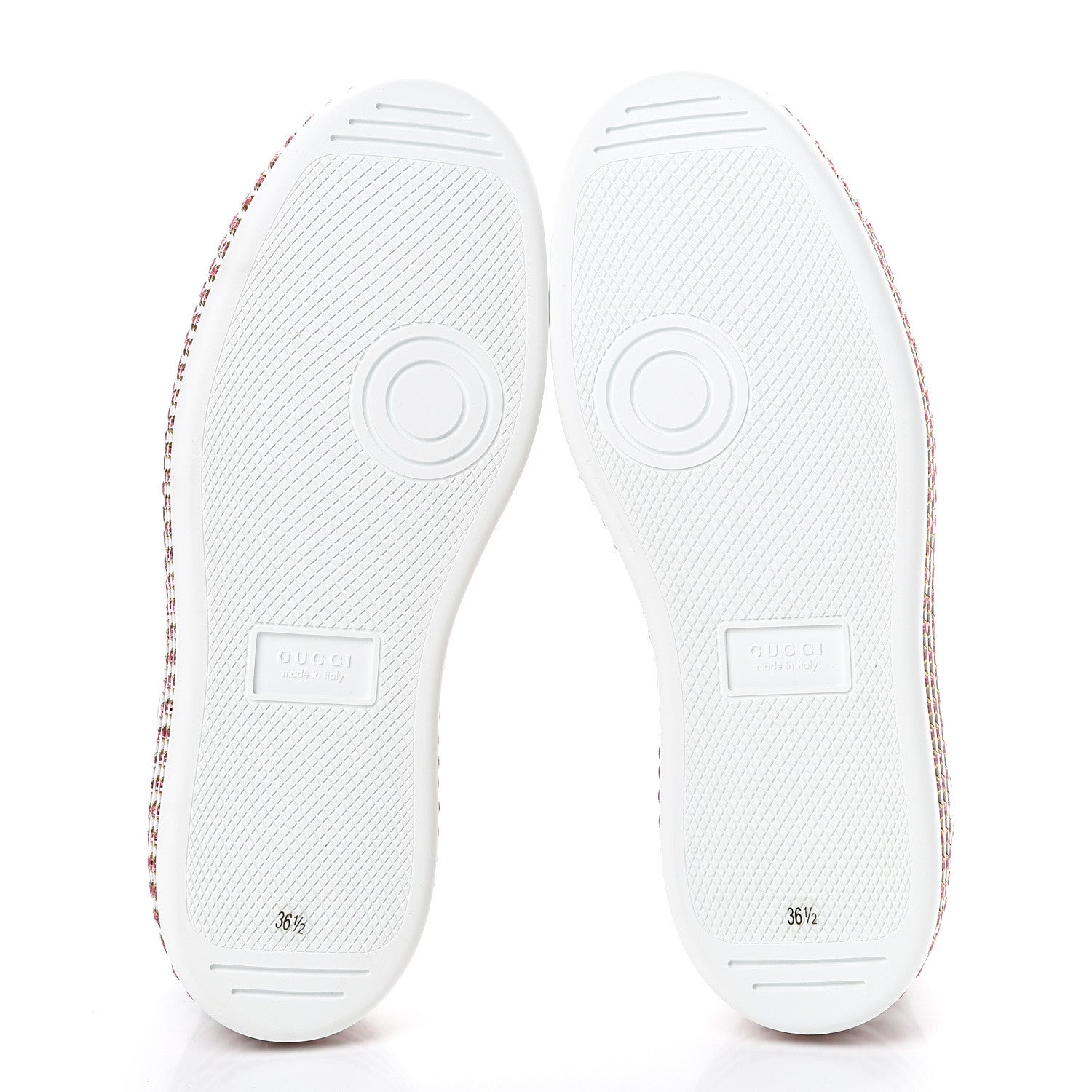 Gucci Laminated Nappa Crystal Web Bee Embroidered Trapuntata Womens Ace Platform Sneakers 36.5 Argento 5 of 8