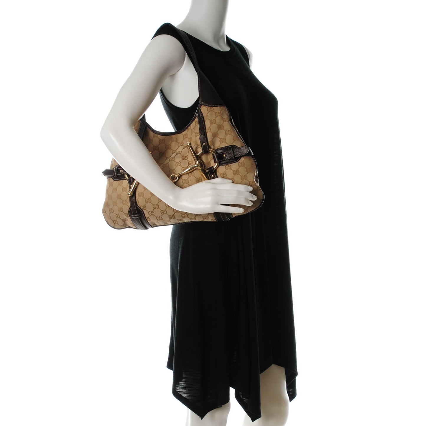 Monogram Large Horsebit 85th Anniversary Hobo Dark Brown