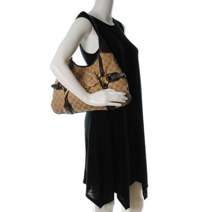 Gucci Monogram Large Horsebit 85th Anniversary Hobo Dark Brown 2 of 9