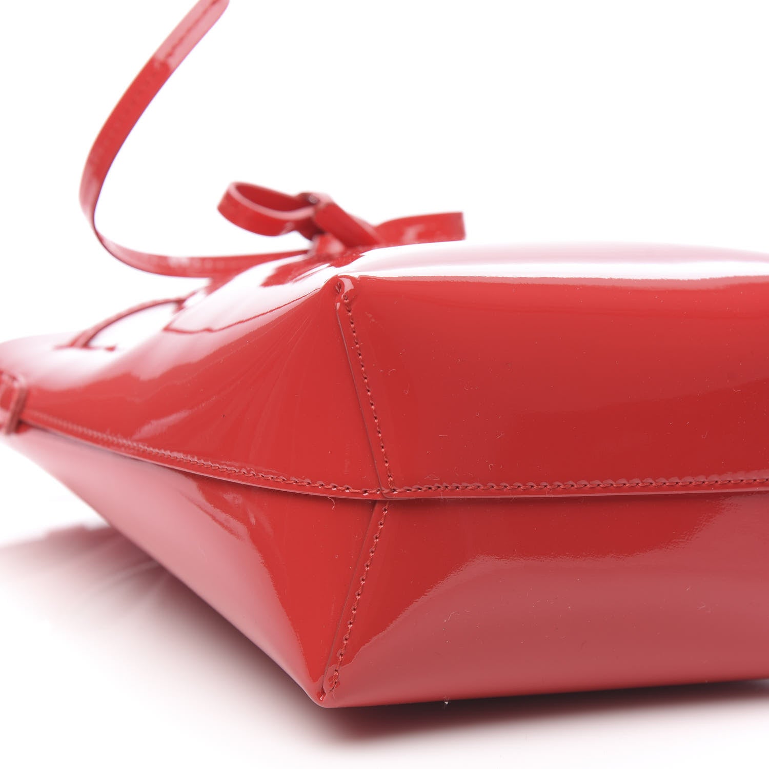 Mansur Gavriel Patent Calfskin Mini Mini Bucket Bag Flamma 8 of 10